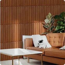 Brown wood wall panel