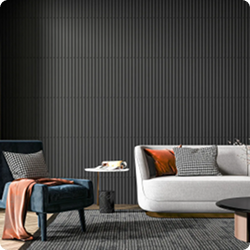 Black wood panel