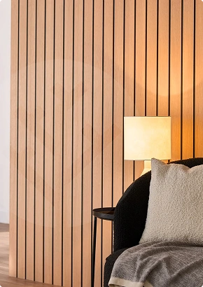 Wood slat wall panel