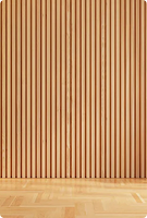 Vertical wood slats