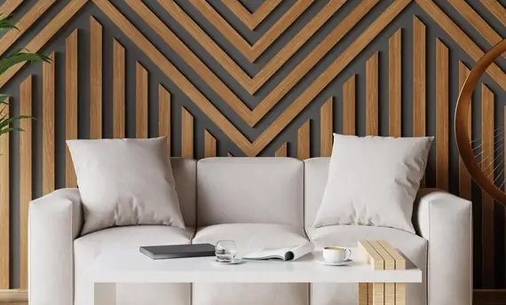 Geometric Wood Wall Panel